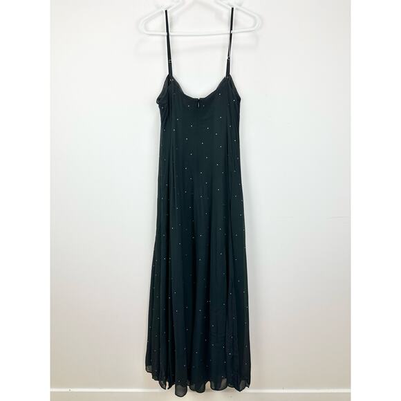 J.Crew Embellished Slip Gown Black Maxi Long Dress Formal Evening US 14 NWT - Picture 10 of 14